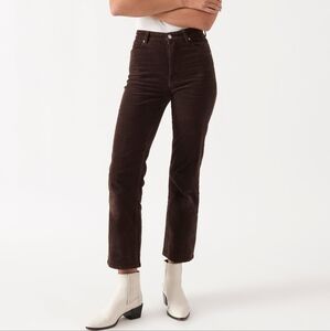 Rollas Original Straight Brown Cord Jeans Women's 25
